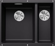 Мойка BLANCO SUBLINE 340/160-U Silgranit черный, чаша слева фото в Челябинске