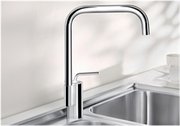 Смеситель Blanco Ajaris chrome/silgranit кофе Смеситель Blanco Ajaris chrome/silgranit кофе