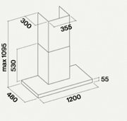 Вытяжка Falmec Lumina 120 Glass Black wall (NRS) фото 3 в Челябинске