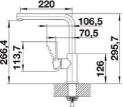 Смеситель Blanco LANORA полированная нержавеющая сталь фото 3 в Челябинске