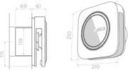 Воздухоочиститель Elica SNAP Wi-Fi TAUPE BROWN фото 2 в Челябинске