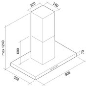 Вытяжка Falmec Plane isola 90 white (800) ECP фото 4 в Челябинске