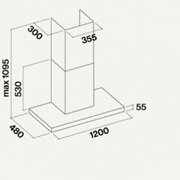 Вытяжка Falmec Lumina 120 Glass White wall (NRS) фото 2 в Челябинске