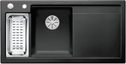 Мойка Blanco AXON II 6 S (чаша слева) керамика клапан-автомат InFino® черный фото в Челябинске