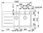 Мойка Franke MTF 651-100 оникс чаша слева фото 3 в Челябинске
