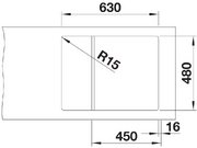 Мойка BLANCO ELON 45 S Silgranit черный, клапан-автомат фото 3 в Челябинске