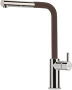 Смеситель Franke Neptune Style выдвижной шланг хром/шоколад