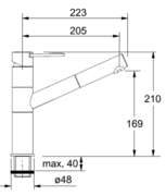 Смеситель Franke 251 оптика нержавеющей стали фото 2 в Челябинске