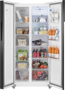 Отдельностоящий холодильник с инвертором Weissgauff WSBS 500 Inverter NoFrost White Glass фото 4 в Челябинске