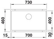 Мойка Blanco ROTAN 700-U Silgranit антрацит фото 3 в Челябинске