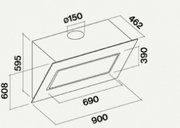 Вытяжка Falmec Quasar (A+) 90 White Glass фото 3 в Челябинске