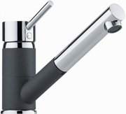 Смеситель Franke Sinta выдвижной шланг хром/графит фото в Челябинске
