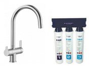 Смеситель Blanco TRIMA нержавеющая сталь UltraResist + фильтр для воды BWT-БАРЬЕР EXPERT STANDARD нержавеющая сталь фото 2 в Челябинске