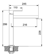 Смеситель Franke Planar Torre хром фото 2 в Челябинске