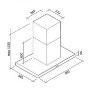 Вытяжка Falmec Lumina 90 Glass White wall (NRS) фото 2 в Челябинске