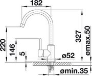 Смеситель Blanco MIDA 526649 Silgranit матовый черный фото 2 в Челябинске