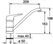 Смеситель Franke 460-1 хром фото 2 в Челябинске