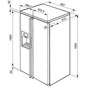 Холодильник Smeg SBS800AO9 фото 4 в Челябинске
