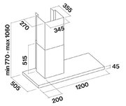Вытяжка Falmec Lux 120 Fasteel wall фото 3 в Челябинске