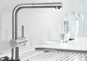 Смеситель Blanco Linus-S рычаг справа нержавеющая сталь фото 4 в Челябинске
