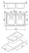 Мойка Smeg SP792-2 фото 2 в Челябинске