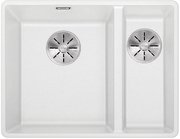 Мойка Blanco SUBLINE 340/160-F отводная арматура InFino® белый фото в Челябинске