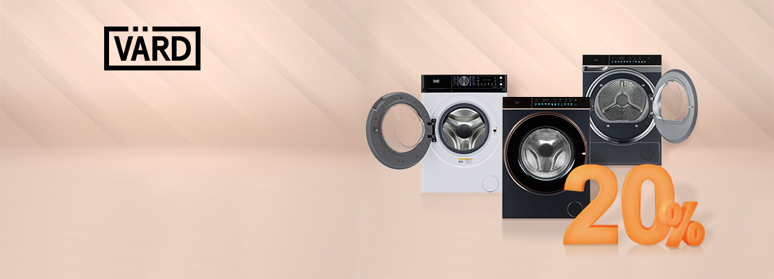 Акция! Скидка 20% на стирально-сушильную технику Vard
